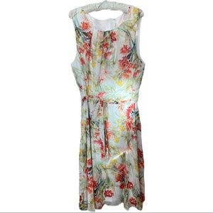 2X Flowy Floral Sleeveless Dress ~ NY COLLECTION